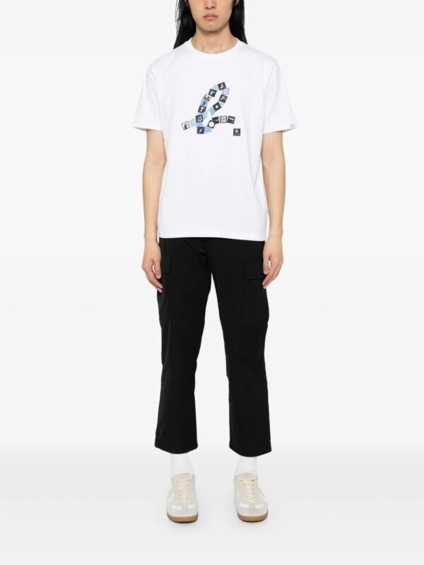 SPORT b. by agnès b. T-shirt met vierkant logo - Wit