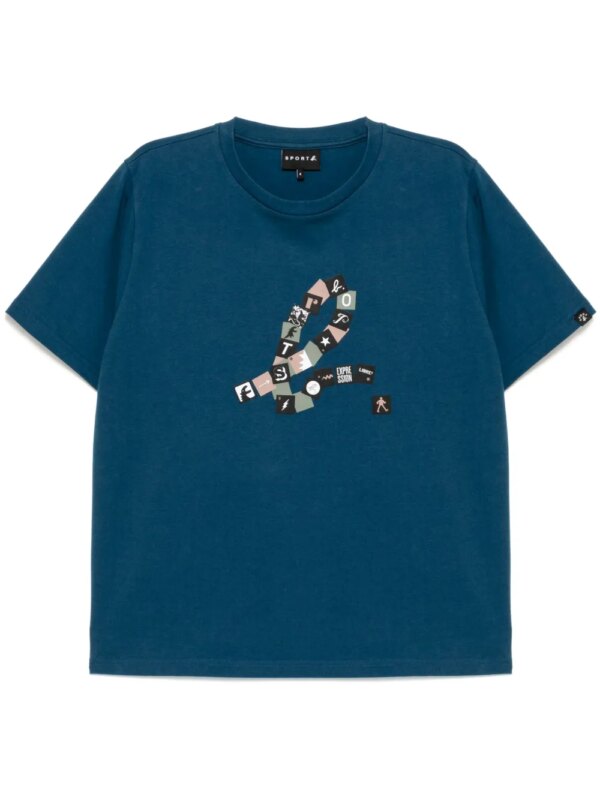 SPORT b. by agnès b. t-shirt à logos carrés - Bleu