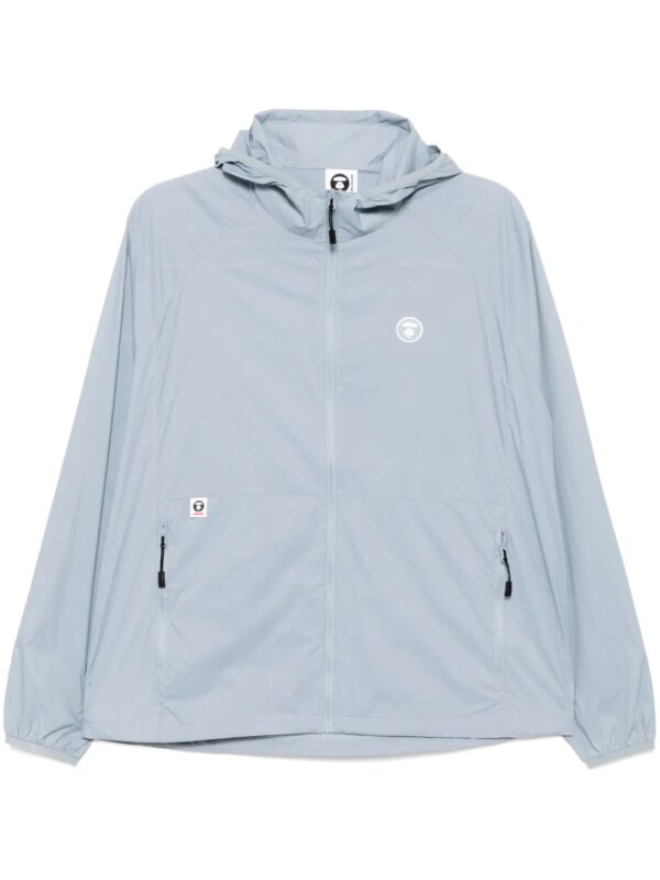 AAPE BY *A BATHING APE® coupe-vent à logo Moonface - Gris