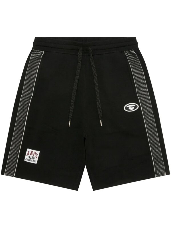 AAPE BY *A BATHING APE® short de sport à rayures latérales - Noir