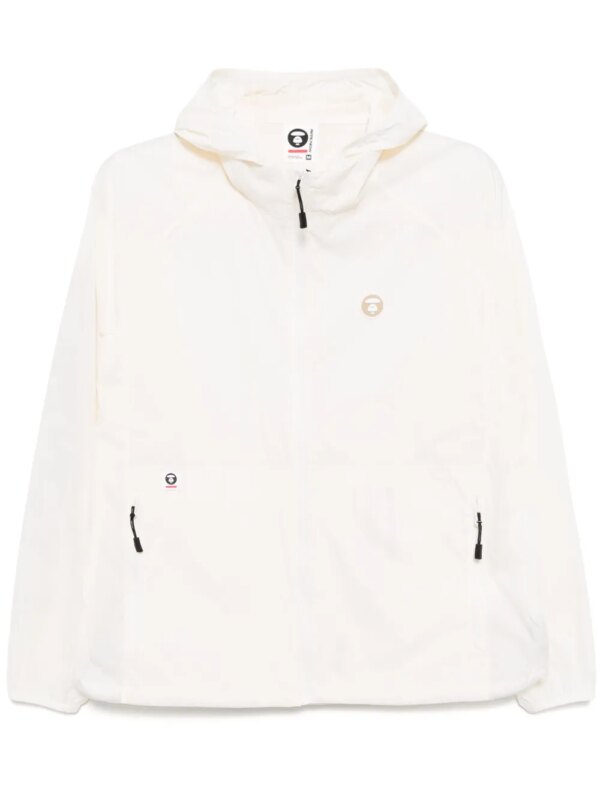 AAPE BY *A BATHING APE® coupe-vent à logo Moonface - Blanc