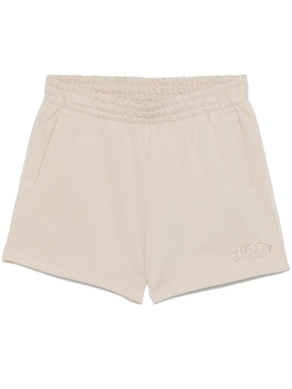 DKNY short de sport à logo brodé - Tons neutres