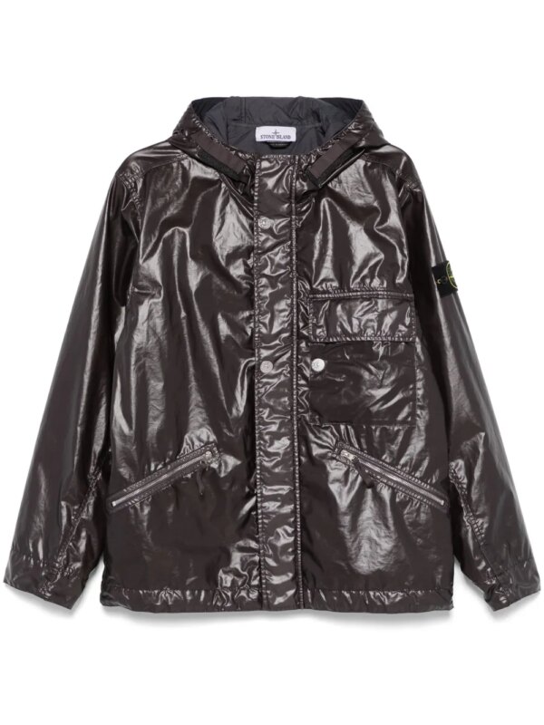 Stone Island veste Mussola Gommata - Noir