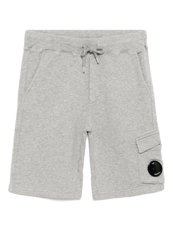 C.P. Company Kids short de sport à détail verre de lunette signature - Gris