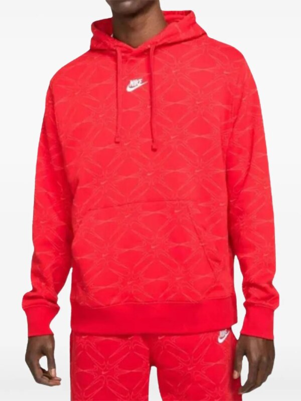 Nike hoodie Aop Gel 'Red/White' en polaire - Rouge