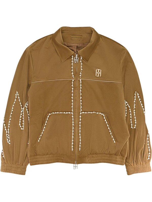 BIRTH OF ROYAL CHILD veste zippée Flame Pearl 'Brown' en velours - Marron