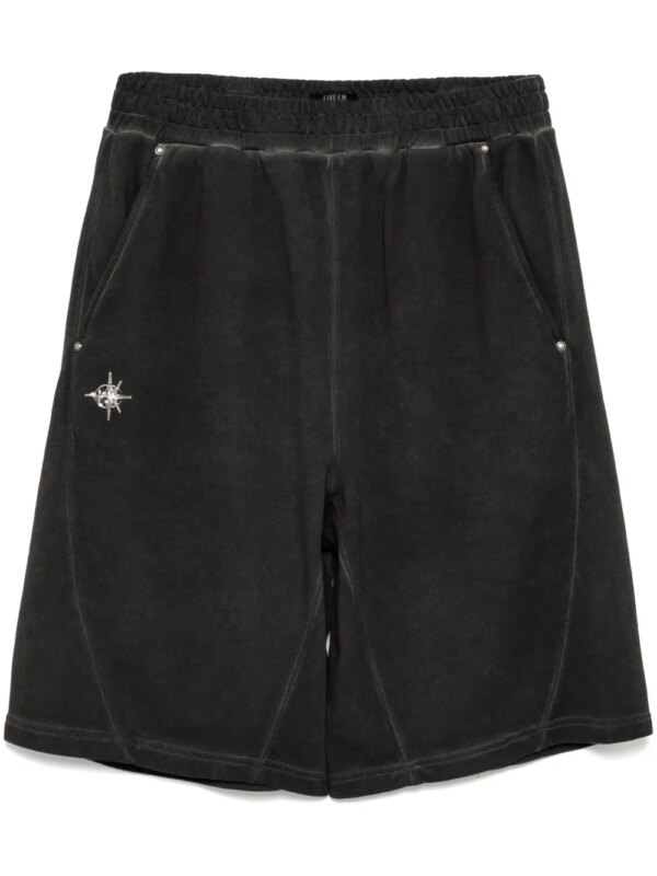 FIVE CM short à logo en clous - Gris