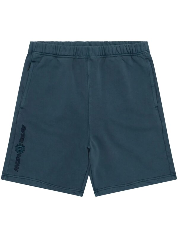 AAPE BY *A BATHING APE® short de sport à logo brodé - Bleu