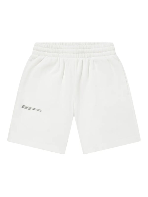 Pangaia Kids short de sport à logo imprimé - Blanc