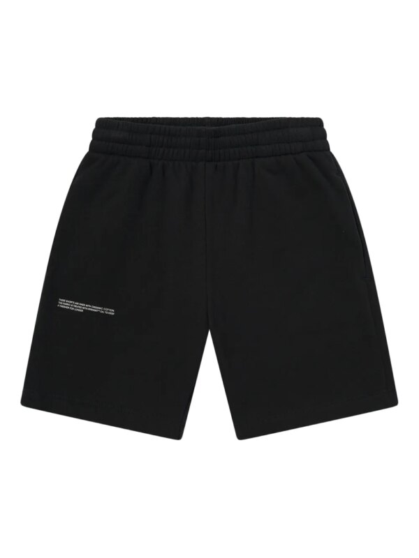Pangaia Kids short de sport à logo imprimé - Noir