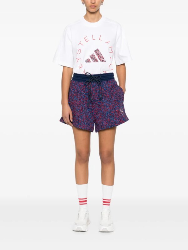 adidas by Stella McCartney Badstof shorts met print - Blauw