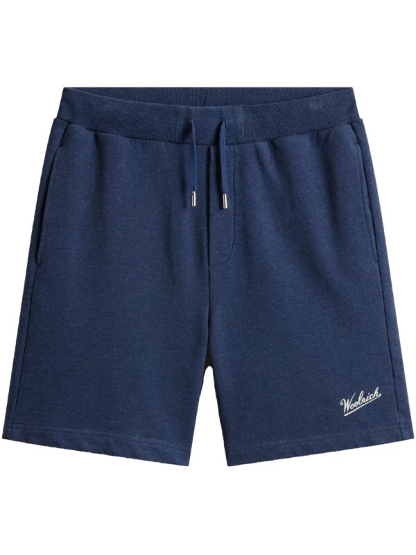 Woolrich short à logo imprimé - Bleu