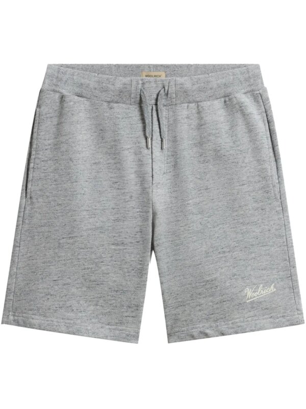 Woolrich short à logo imprimé - Gris