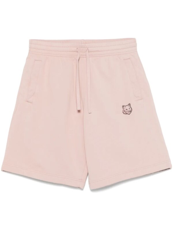 Maison Kitsuné short à patch Bold Fox Head - Rose