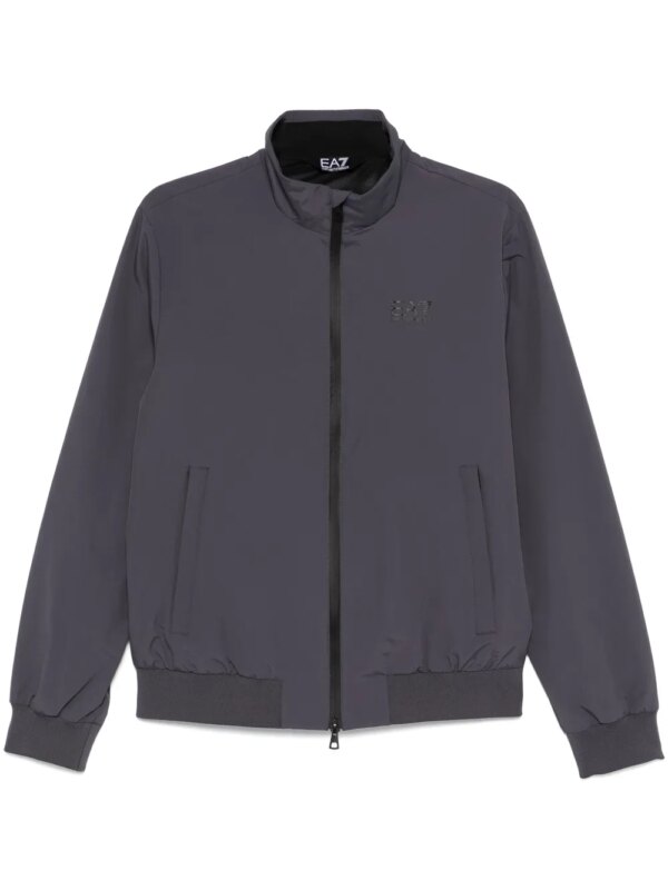 Ea7 Emporio Armani veste à logo imprimé - Gris