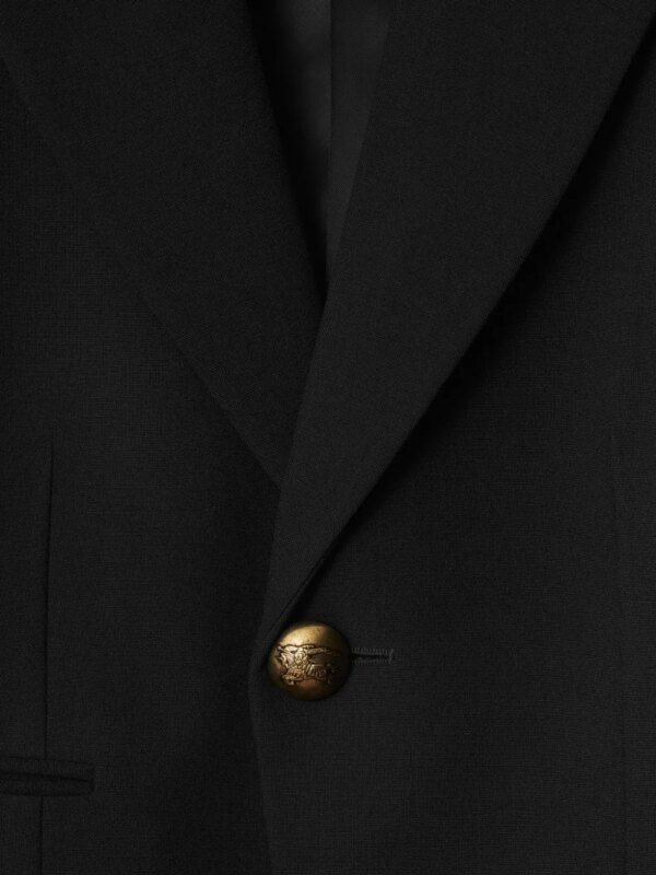 Burberry Wollen blazer met enkele rij knopen - Zwart