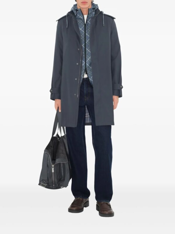 Burberry Trenchcoat met verborgen sluiting - Grijs