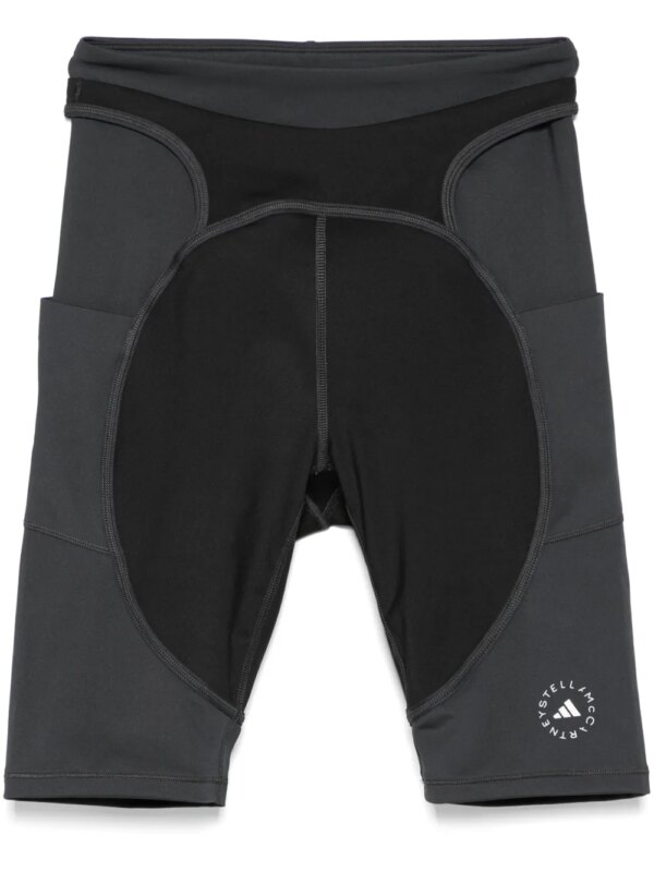 adidas by Stella McCartney short de cyclisme à design superposé - Noir