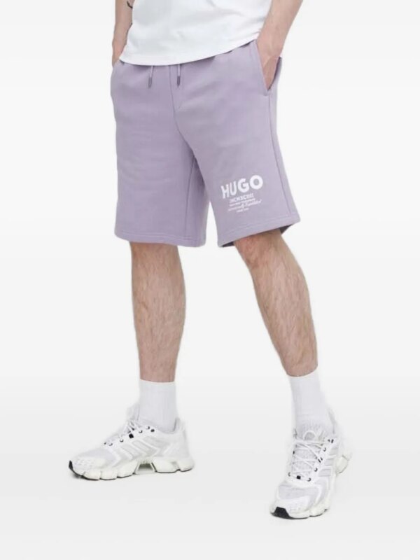 HUGO short Nomario à logo imprimé - Violet