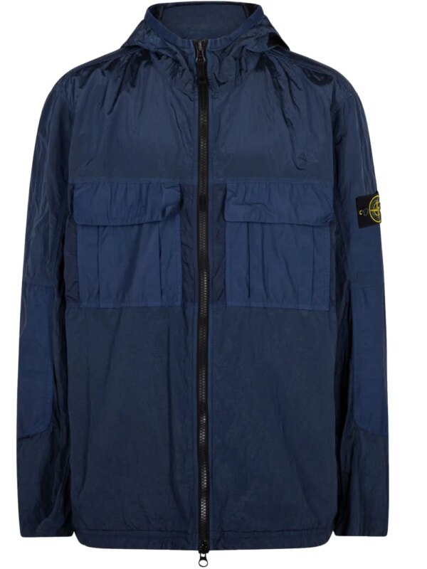 Stone Island coupe-vent à patch logo - Bleu