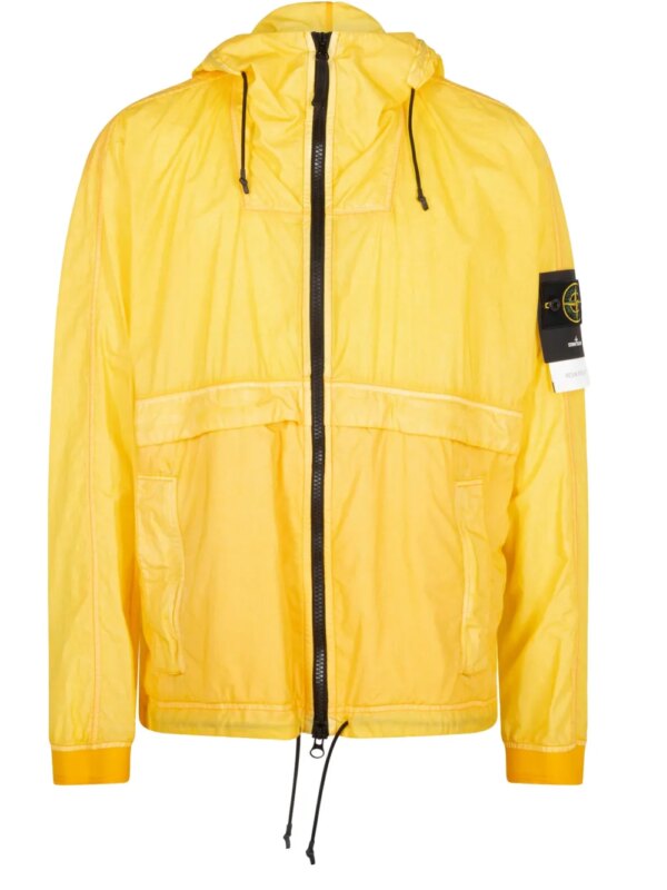 Stone Island veste zippée à patch logo - Jaune
