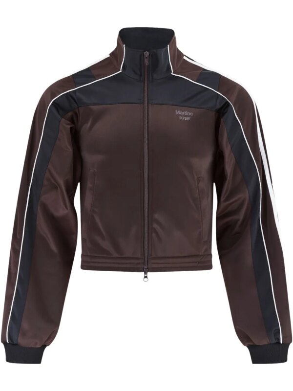 Martine Rose veste zippée à coupe crop - Marron