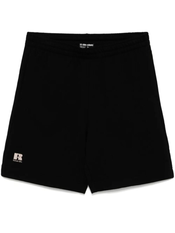 izzue short à logo brodé - Noir