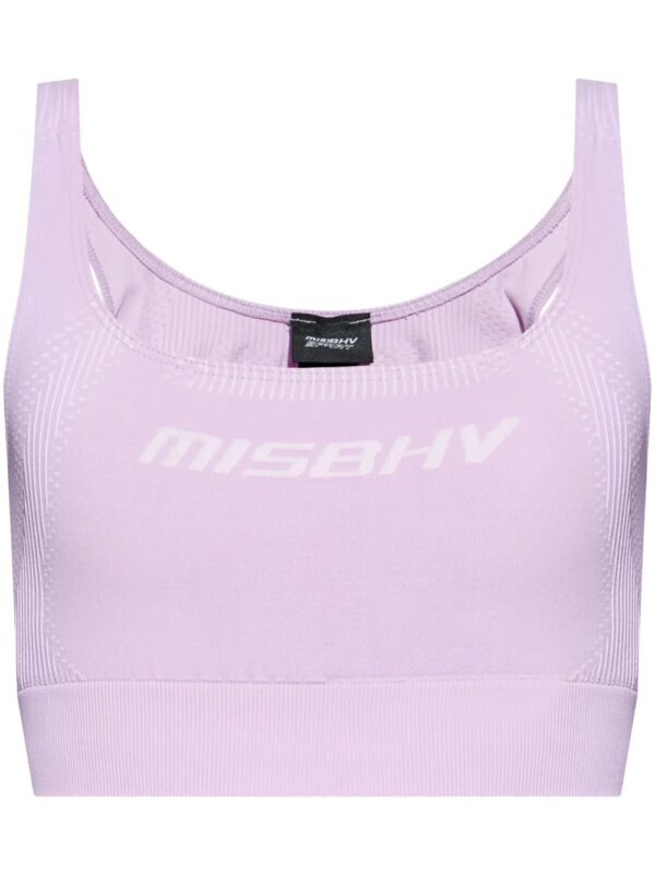 MISBHV brassière de sport à logo imprimé - Violet