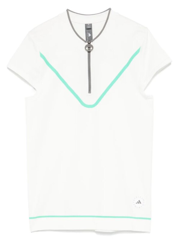 adidas by Stella McCartney polo à col zippé - Blanc