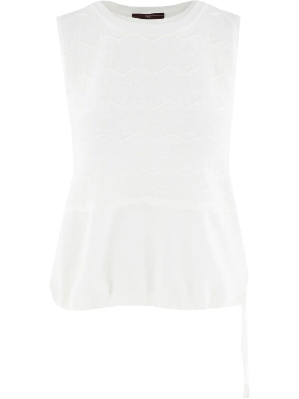 High brassière de sport texturée - Blanc