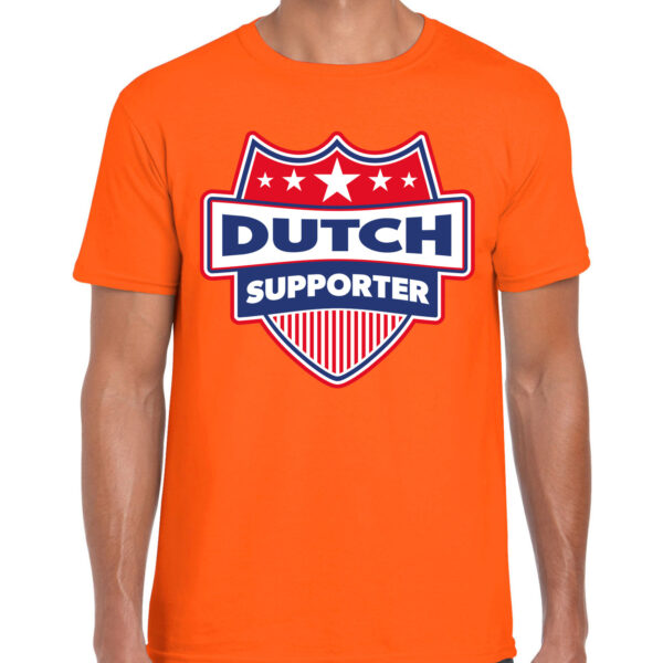 Nederland / Dutch supporter t-shirt oranje voor heren