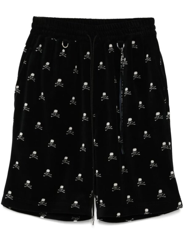 Mastermind Japan short à logo imprimé - Noir