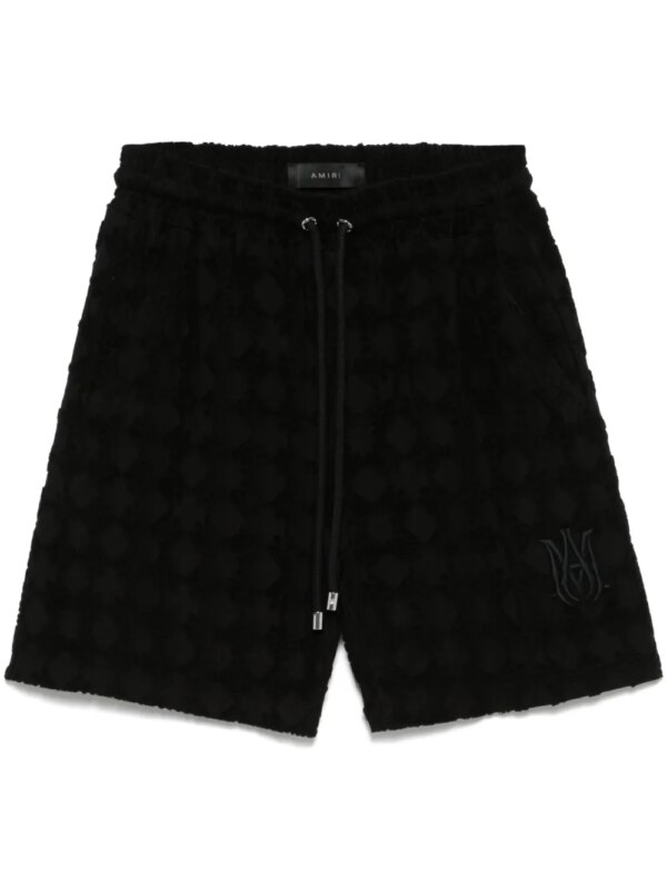 AMIRI short à logo brodé - Noir