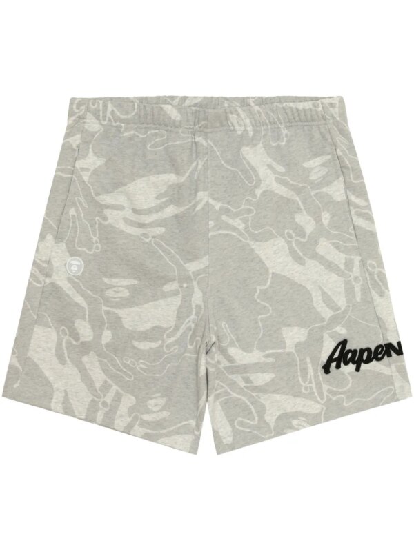 AAPE BY *A BATHING APE® short en coton mélangés - Gris