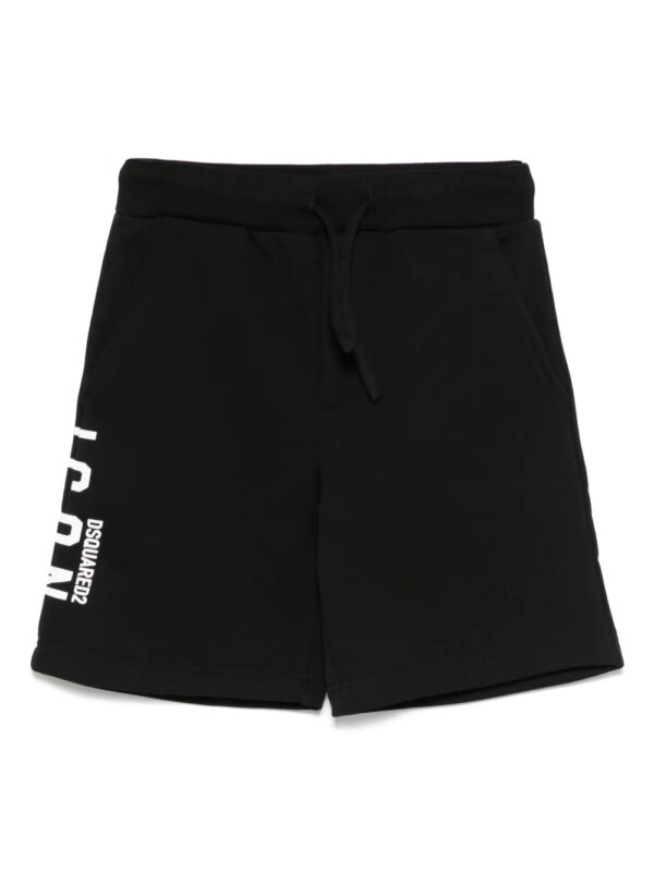 DSQUARED2 KIDS short de sport à logo Icon - Noir