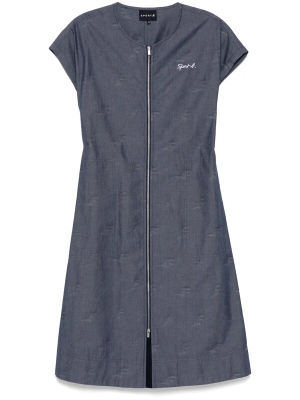 SPORT b. by agnès b. robe zippée rayée - Bleu