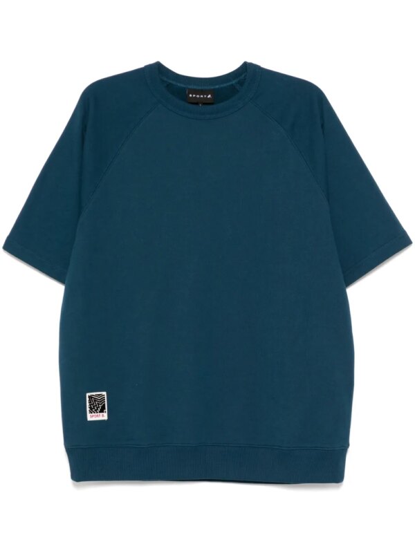 SPORT b. by agnès b. sweat oversize à manches crop - Bleu