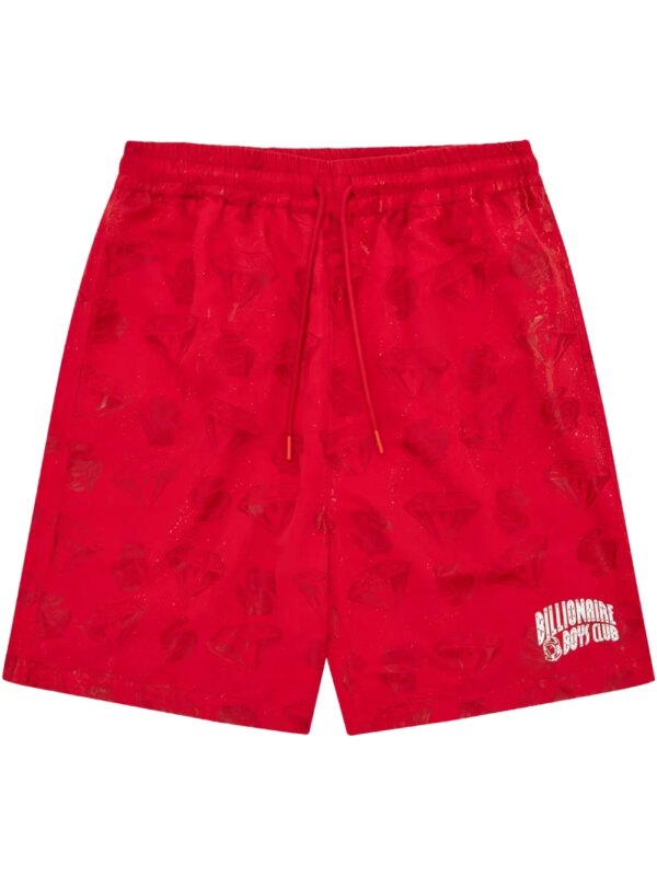 Billionaire Boys Club short à logo imprimé - Rouge