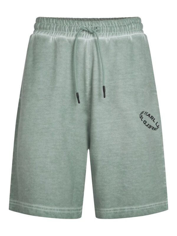 Karl Lagerfeld Jeans short de sport à logo imprimé - Bleu