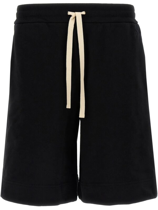 Jil Sander short à taille à lien de resserrage - Noir