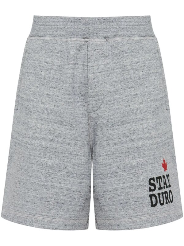DSQUARED2 short à logo imprimé - Gris
