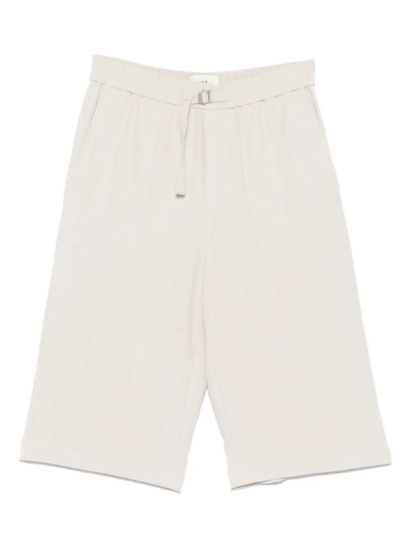 AMI Paris short à plaque logo - Tons neutres