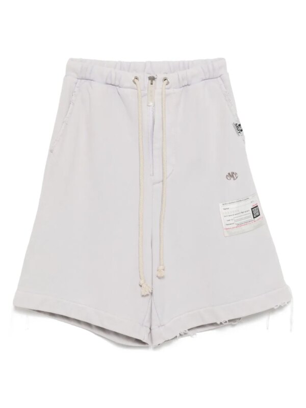 Maison MIHARA YASUHIRO short à logo brodé - Gris