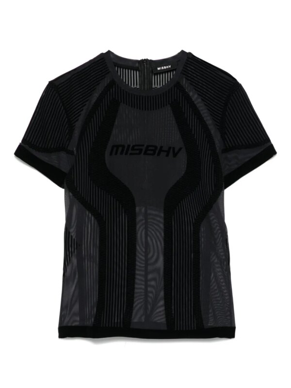 MISBHV t-shirt floqué en résille - Noir