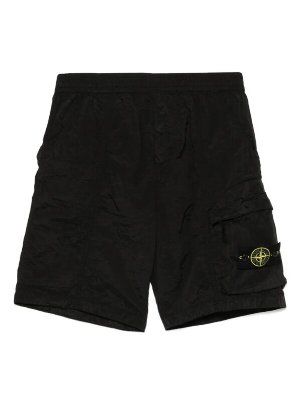 Stone Island short de sport à patch Compass - Noir