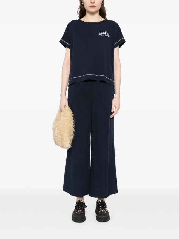 SPORT b. by agnès b. Broek met geborduurd logo - Blauw