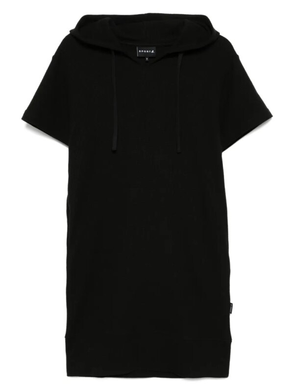SPORT b. by agnès b. robe en maille gaufrée - Noir