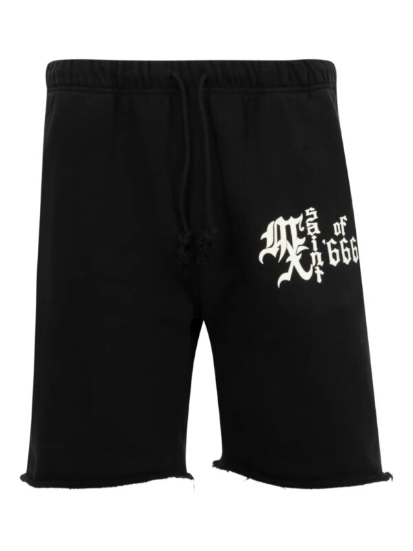 SAINT MXXXXXX short de sport à logo imprimé - Noir