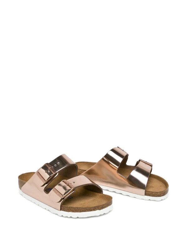 Birkenstock Metallic sandalen met dubbele gesp - Bruin