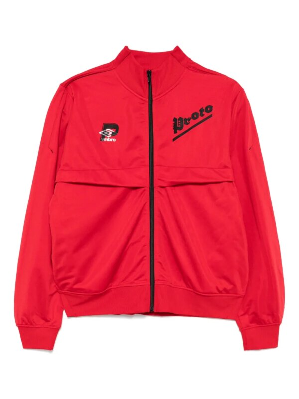 PROTOTYPES veste zippée à logo imprimé - Rouge